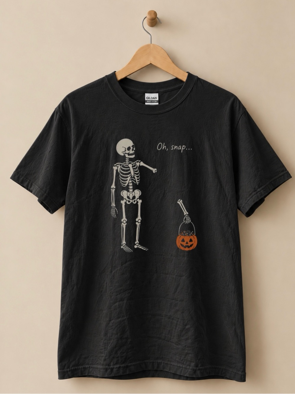 Funny Skeleton Graphic Tee Halloween Unisex T-shirt